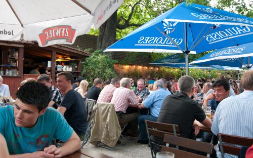 Biergarten des Restaurants Restauration Kopernikus, Nürnberg